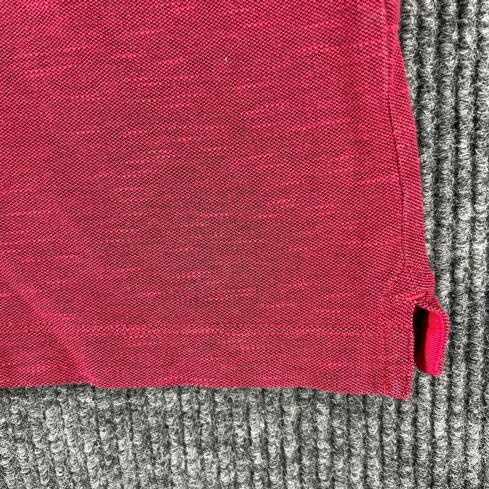 Banana Republic Mens Large Red Short Sleeve‎ Performance Pique Polo Shirt